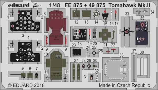 Detailset Curtiss Tomahawk MKIIb (Airfix)  E49-875