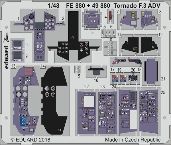 Detailset Tornado ADV F3 Interior set (Revell/Eduard)  E49-880