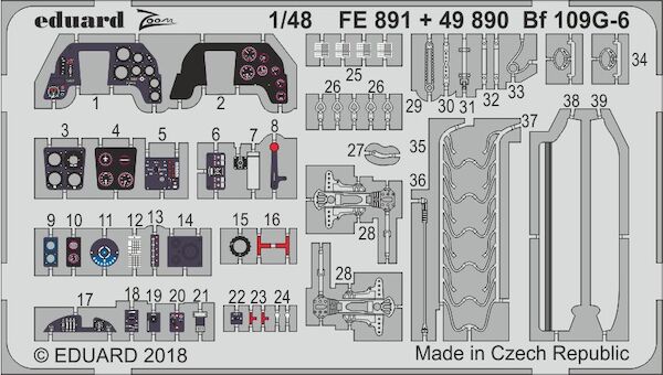 Detailset  Messerschmitt BF109G-6 (Tamiya)  E49-890