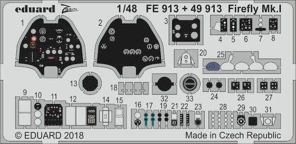 Detailset Fairey Firefly MK1 Interior (Trumpeter)  E49-913