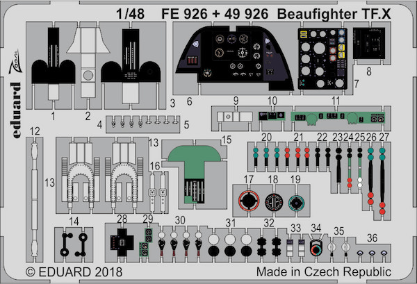 Detailset Bristol Beaufighter TF X (Revell)  E49-926