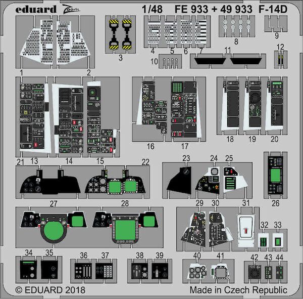Detailset F14D Tomcat Interior (Tamiya) E49-933