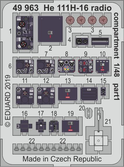 Detailset Heinkel He111H-16 Radio Compartiment (ICM)  E49-963