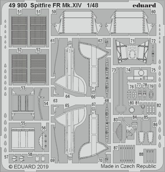 Detailset Spitfire FR MkXIV (Airfix) E49-980