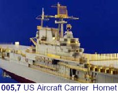 Detailset US Aircraft Carrier Hornet railings (Trumpeter) E53-007