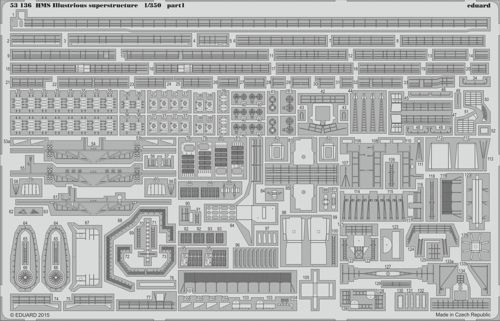 HMS Illustrious superstructure (Airfix)  E53-136