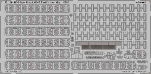 Detailset USS Iwo Jima LHD-7 Part 5 Life rafts (Merit/Trumpeter) E53-186