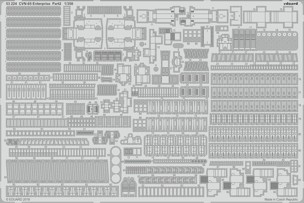 Detailset CV65 USS Enterpise pt 3 Aircraft and flight deck equipment (Tamiya) E53-224