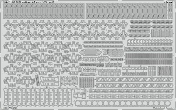 USS CV5 Yorktown AA Guns plus Aircraft detail sets(Trumpeter) E53-247