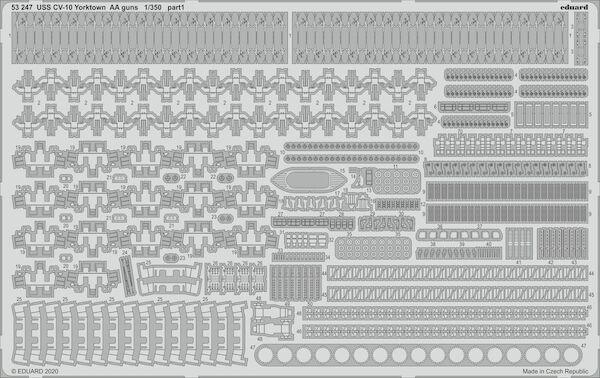 USS CV5 Yorktown AA Guns plus Aircraft detail sets(Trumpeter)  E53-247