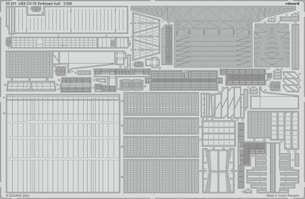 USS CV5 Yorktown Hull detail sets(Trumpeter)  E53-251