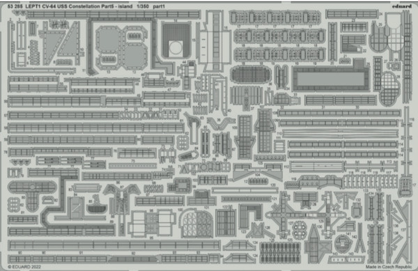 Detailset USS Constellation CV64 Part 5 - Island details (Trumpeter) E53-285