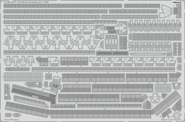 Detailset USS Nimitz CVN68 Part 5 Railings (Trumpeter) E53-299