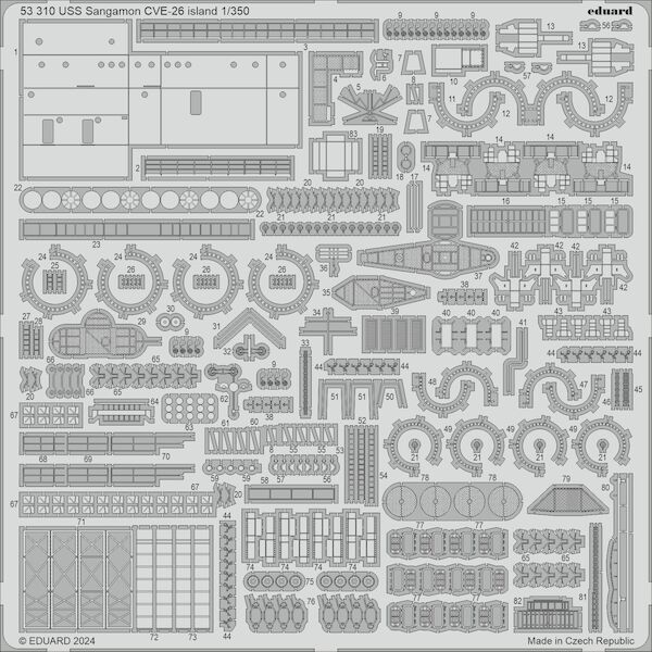 Detailset USS Sangamon CVE26 Island (Trumpeter)  E53-310