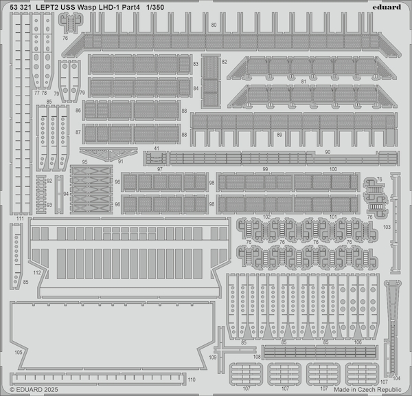 Detailset USS Wasp LHD-1 Part 4 Railings (Trumpeter)  E53-321