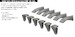 Spiftire MKVIII Fishtail Exhausts (Airfix) e624005