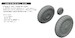 Messerschmitt Bf109G-5/6  wheels (Airfix) e624008