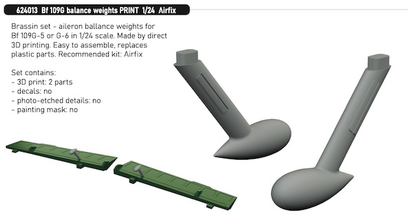 Messerschmitt Bf109G-5/6 Balance Weights (Airfix) e624013