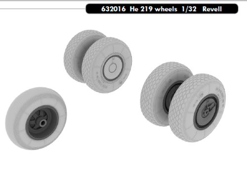 Heinkel He219 wheels (Revell)  e632-016