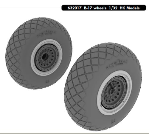 Boeing B17 Wheels (HK Models) e632-017
