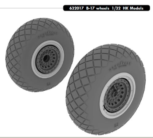 Boeing B17 Wheels (HK Models)  e632-017