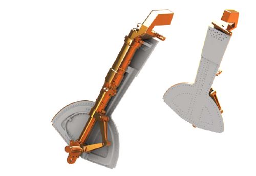 Messerschmitt BF109G-6 landing gear legs (Revell)  e632-021