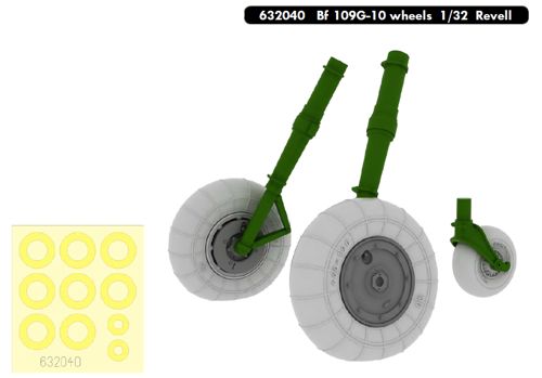 Messerschmitt BF109G-10 Wheels (Revell)  e632-040