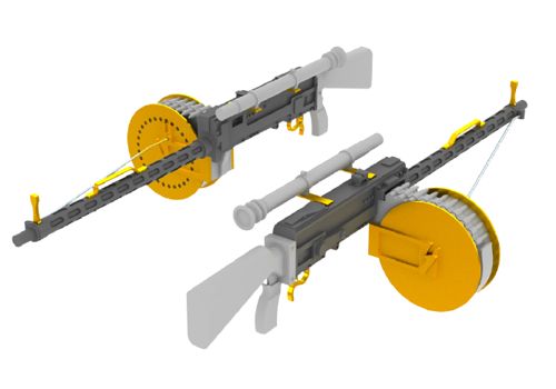 MG14/17 parabellum WW1 gun  E632071