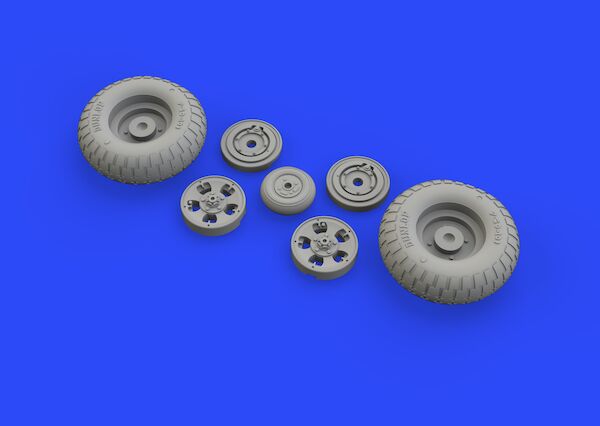 Spitfire MKIX Wheels 5 spoke patterned tyre (Tamiya)  E632128