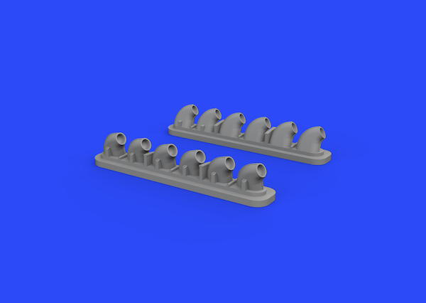 P40E Warhawk / Kittyhawk MKII exhaust Stacks (Hasegawa) E632135