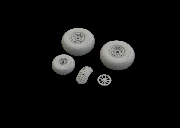 B24D/J Liberator Wheels (9 spoke front wheel) (Hobby Boss) E632149