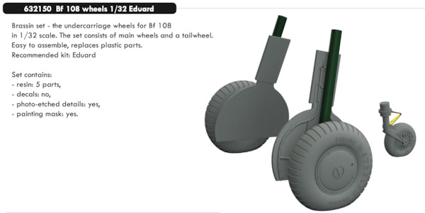 Messerschmitt Bf108 Wheels (Eduard) E632150