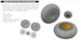 Curtiss Hawk 81-A2 Wheels (Great Wall Hobby) E672180
