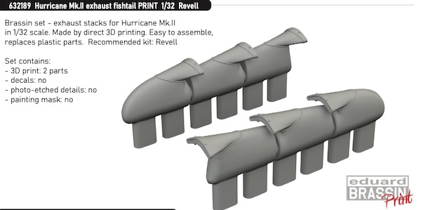 Hurricane MKII Exhaust Rounded (Revell)  E632188