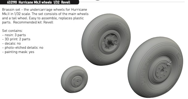 Hurricane MKII Wheels (Revell) E632190