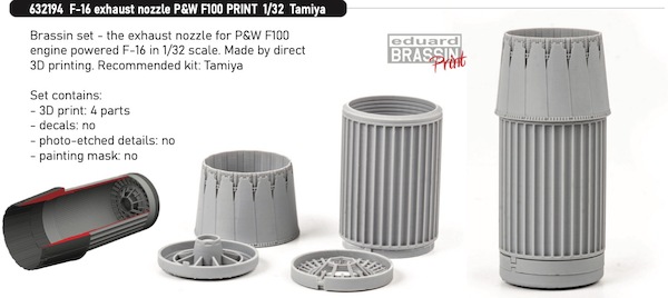 F16 Exhaust nozzle P&W F100 (Tamiya) E632194