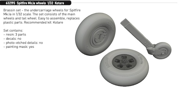 Spitfire MK1a Wheels (Kotare) E632195