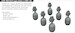 WWII USAAF oxygen tanks A4 (6x) E632199
