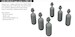 WWII USAAF oxygen tanks A6 (6x) E632200