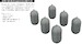 WWII USAAF oxygen tanks G1 (6x) E632201