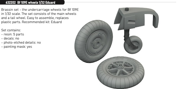 Messerschmitt BF109E Wheels (Eduard) E632202