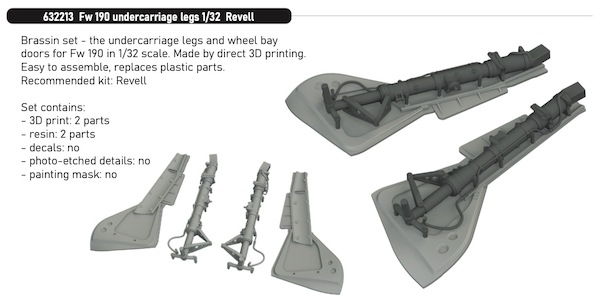Focke Wulf FW190 Undercarriage Legs (Revell) E632213