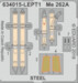 Messerschmitt Me262A  Löök Instrument Panel and seatbelts (Revell)  E634015