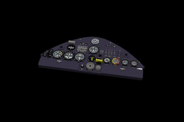 Messerschmitt BF108 Löök Instrument Panel and seatbelts (Eduard)  E634017