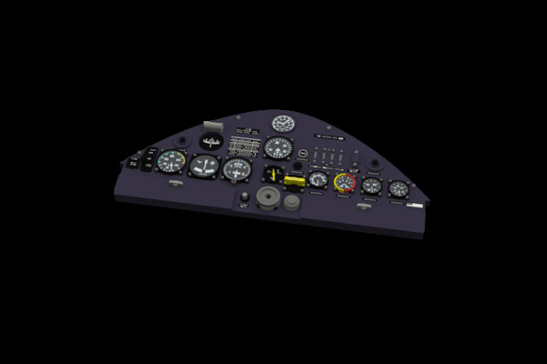 Messerschmitt BF108 Lk Instrument Panel and seatbelts (Eduard)  E634017