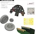 Messerschmitt BF109G-2 Löök + Instrument Panel and seatbelts, exhaust stacks, wheels and TFace Mask (Revell) E634031
