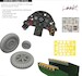 Messerschmitt BF109G-2 Lk + Instrument Panel and seatbelts, exhaust stacks, wheels and TFace Mask (Revell) E634031