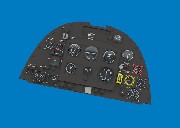 Supermarine Spitfire MKVIII Löök Instrument Panel and seatbelts (Airfix) E634048
