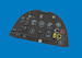 Supermarine Spitfire MKVIII Löök Instrument Panel and seatbelts (Airfix) E634048