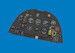 Supermarine Spitfire MKVIII Löök Instrument Panel and seatbelts (Airfix) E634048